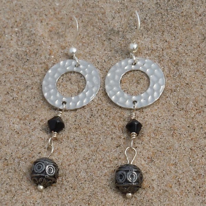 Hammered Hoop Dangles